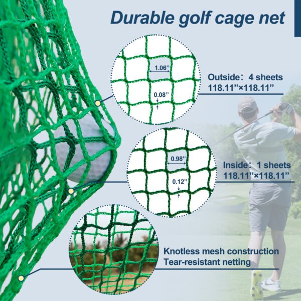 Golf Practice Net Cage w/ Metal Frame - Image 4