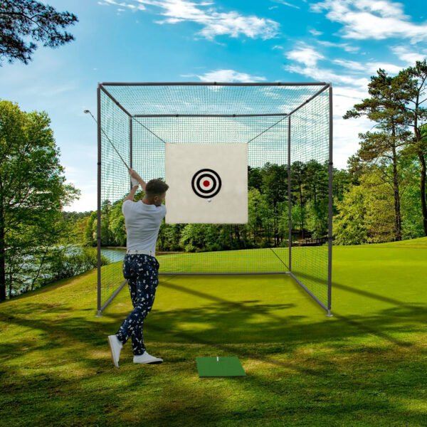 Golf Practice Net Cage w/ Metal Frame