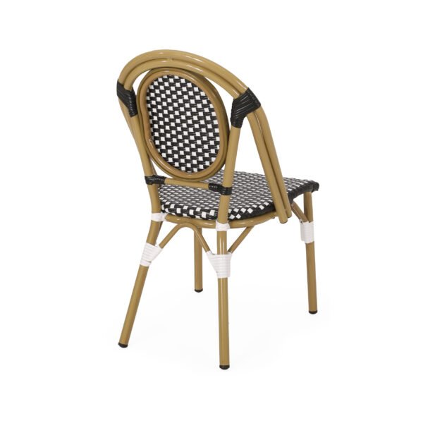 Outdoor PE Ratten and Aluminum French Bistro Chair