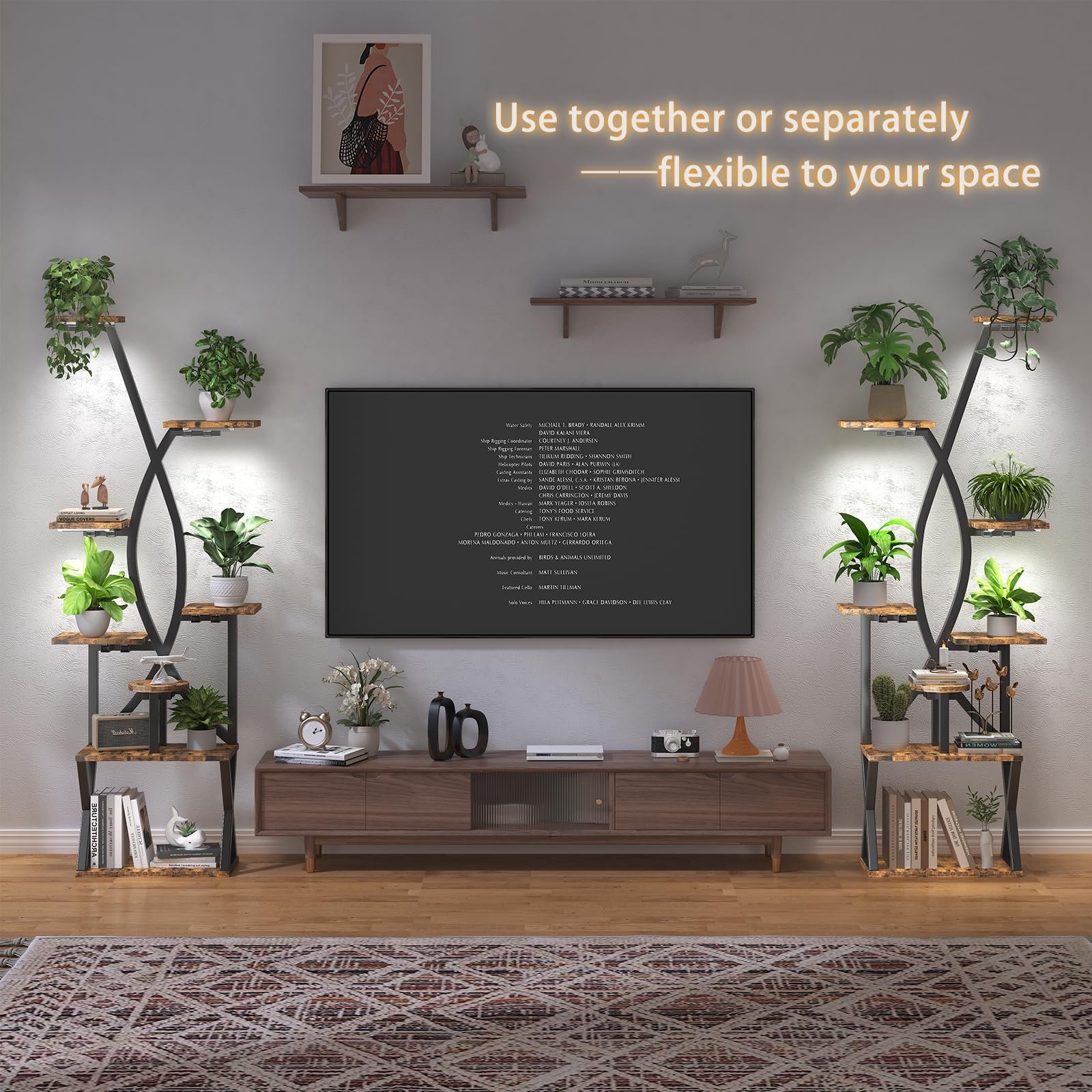 Plant Stand Indoor with Grow Lights 8 Tiered 67“ Tall Plant Shelf with Adjustable Brightness Timer Large Metal S-Shaped Corner Plant Flower Holder Home Decor for Living Room Patio Balcony - Image 6